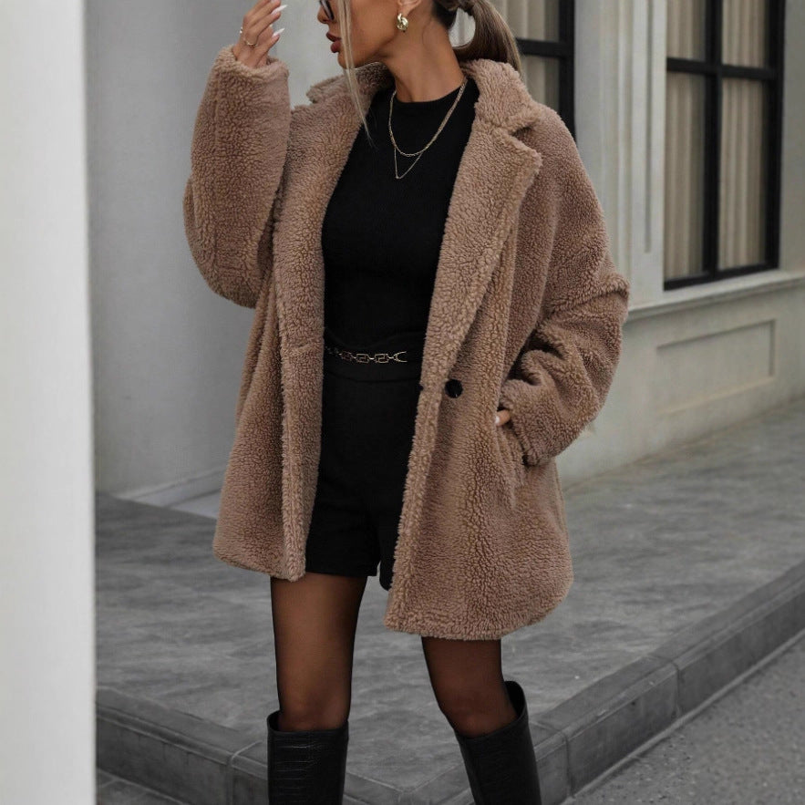 Veste douillette pour femmes en matériau teddy Levoire