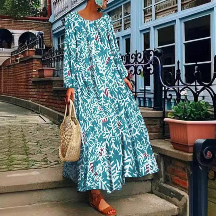 Levoire | Rento Longue Manche Robe Maxi Fluid Bleu clair