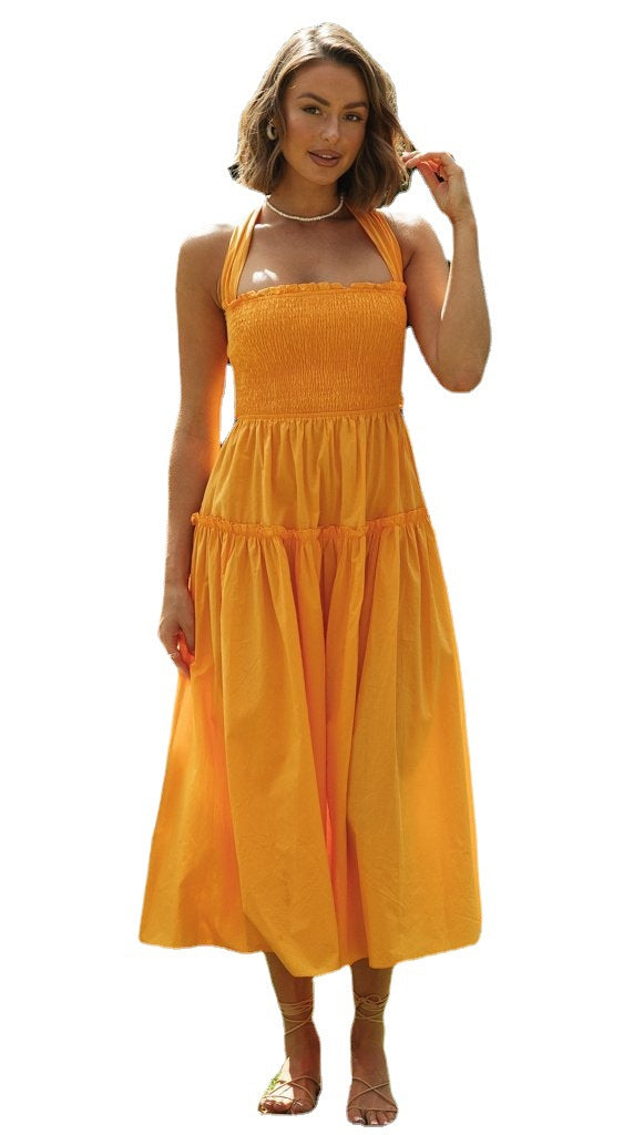 Robe maxi femme avec décolleté dans le dos et nœuds sur les côtés Levoire