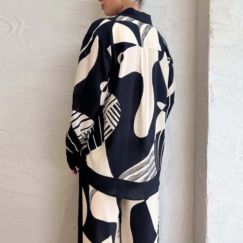 Ensemble en tissu à la mode pour femmes avec motif graphique Levoire