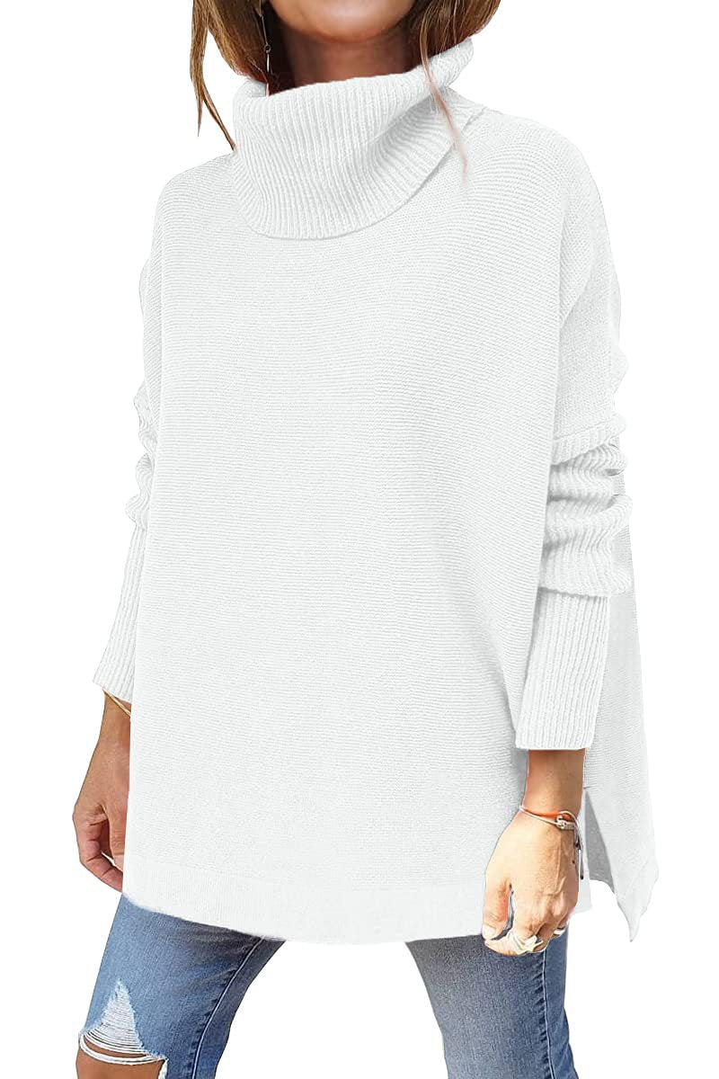 Levoire | Pull À Col Montant Extensible Et Confortable Blanc