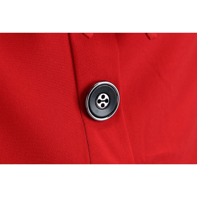 Robe évasée pour femmes avec patte de boutonnage élégante et ceinture ajustée Levoire