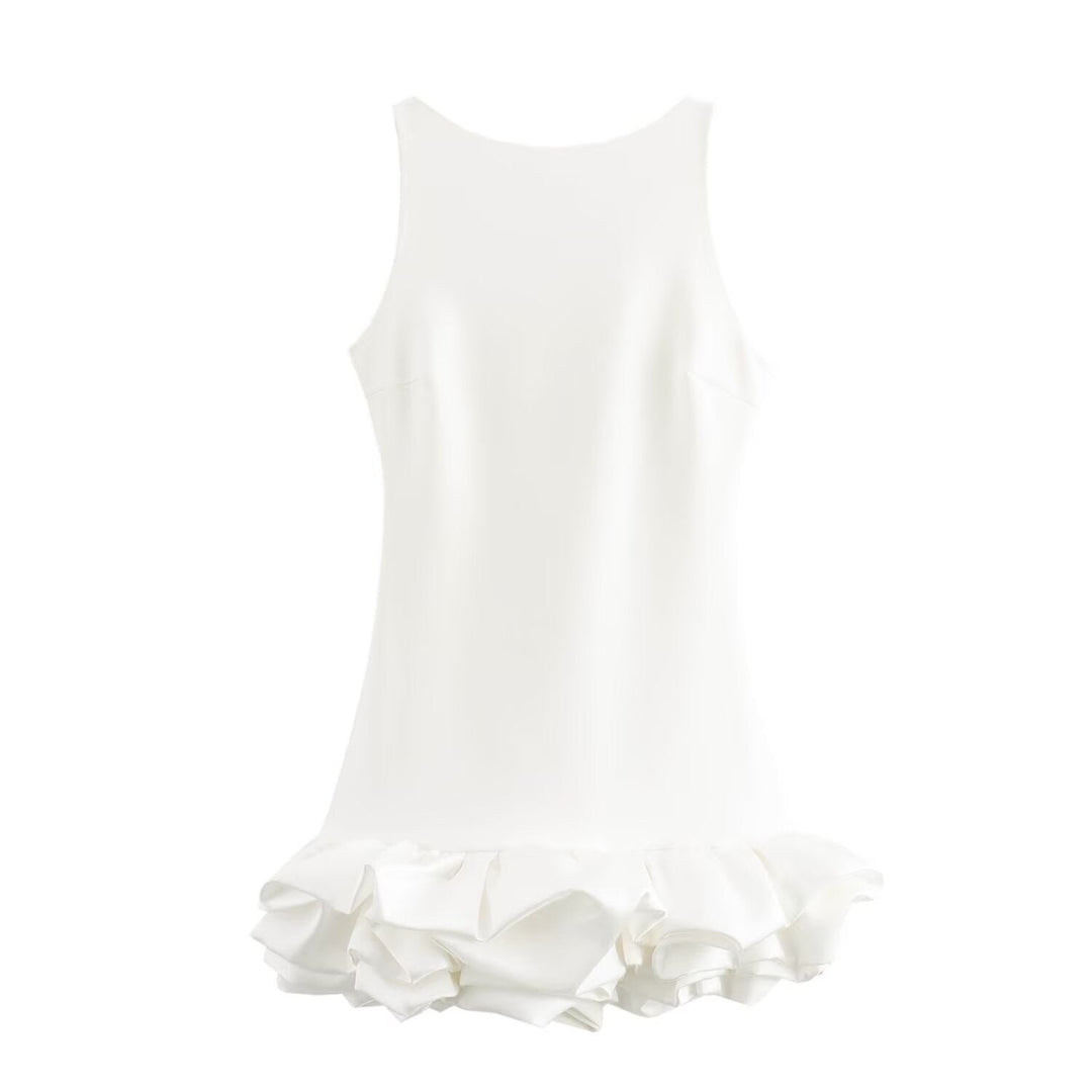 Levoire | Élégante robe courte sans bretelles à plis décoratifs Blanc