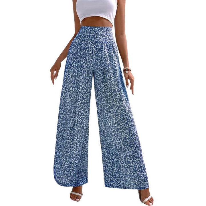 Levoire | Pantalon À Fleurs Bleu