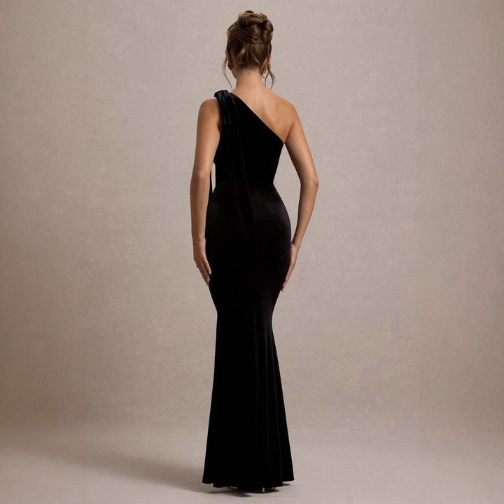 Robe Maxi Élégante pour Femme avec Design Off-Shoulder et Silhouette Slim Levoire