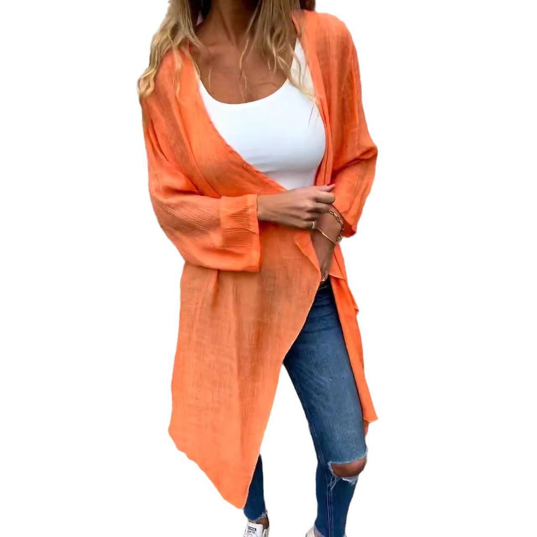 Gilet long pour femme à coupe fluide et élégants plis Levoire