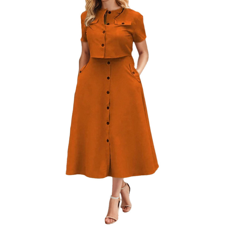 Robe deux pièces pour femmes avec veste courte et longueur mi-mollet ajustée Levoire