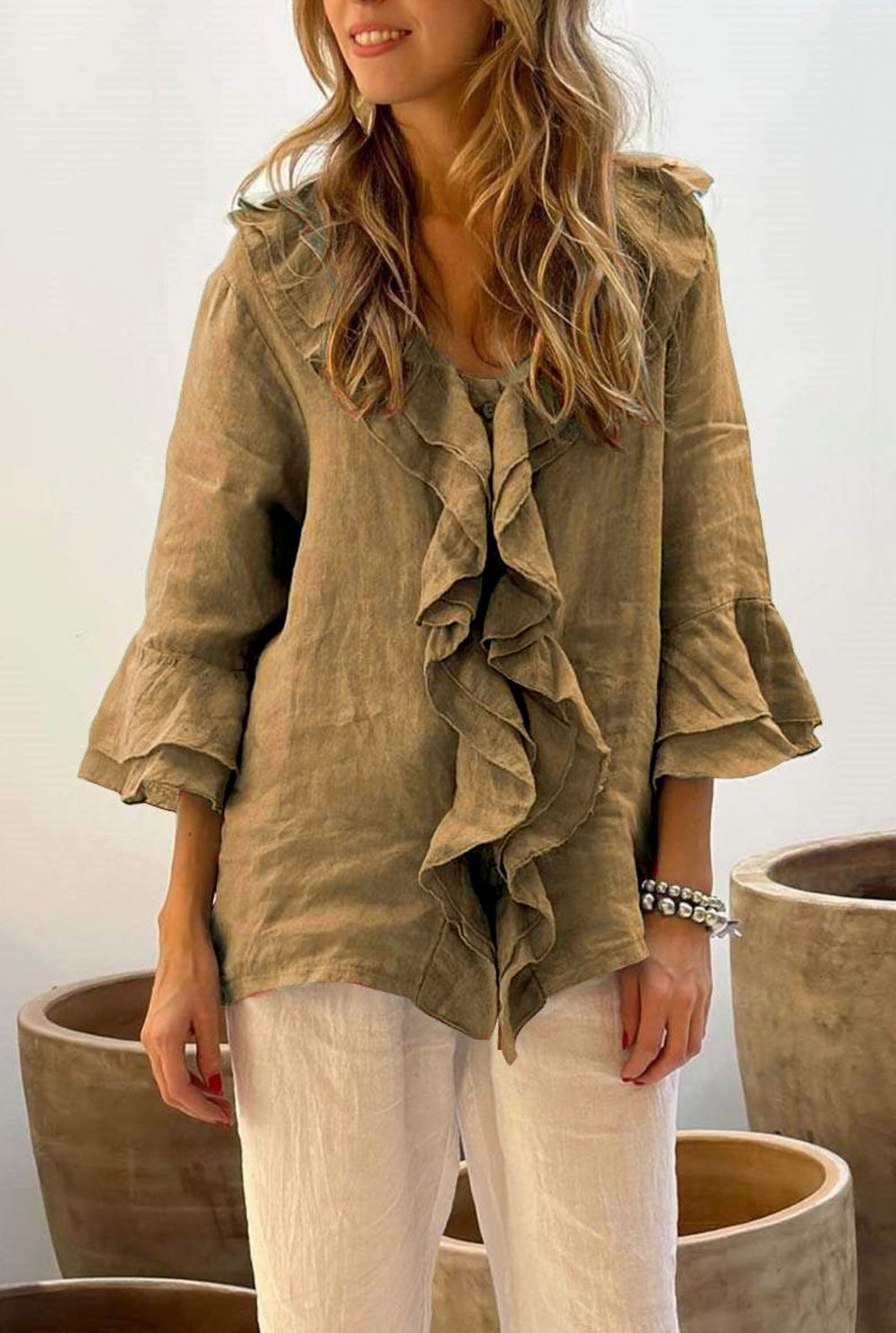 Levoire | Chemise À Volants Élégante