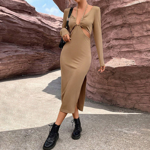 Levoire | Robe Élégante Slim-Fit Bodycon À Manches Longues