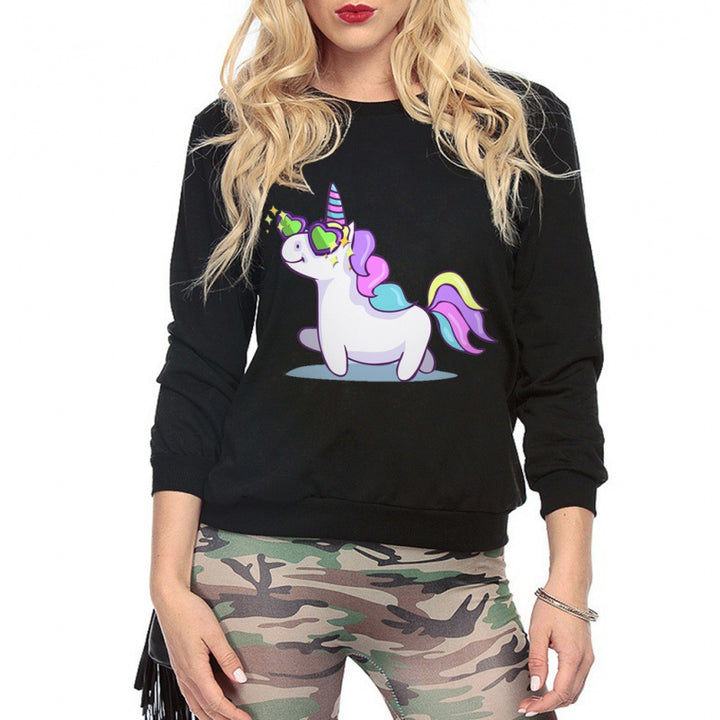 Sweat femme avec design licorne et coupe ample Levoire