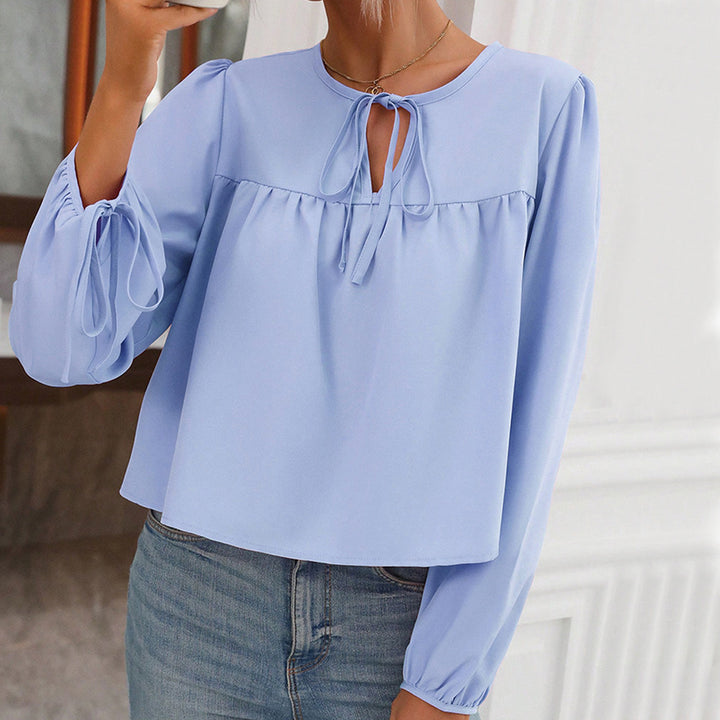 Blouse femme avec lien décoratif et coupe décontractée Levoire