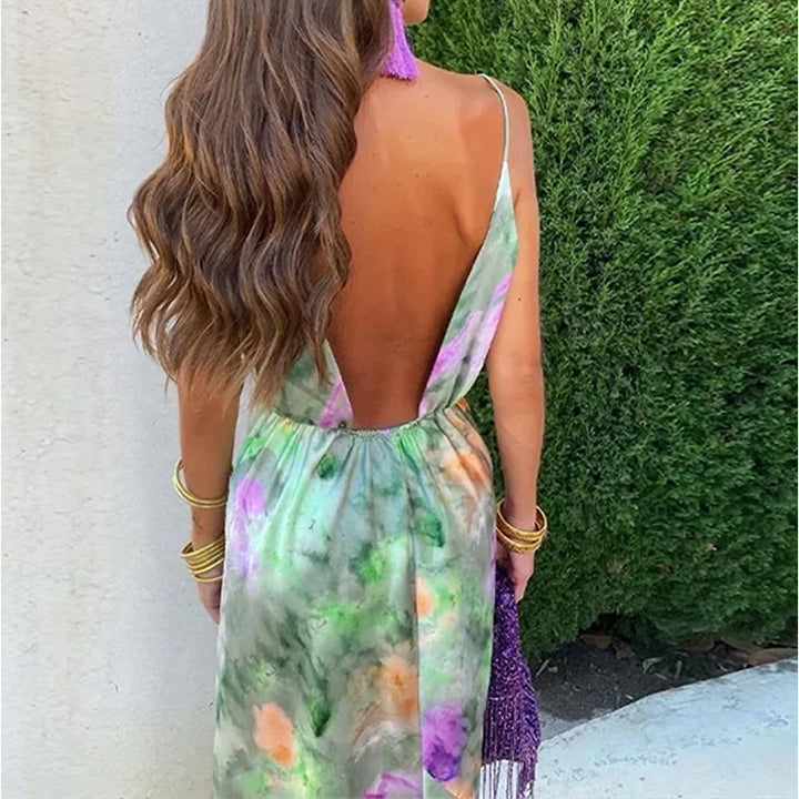 Robe Maxi Élégante pour Femmes avec Couper Joueur et Manches Transparentes Levoire