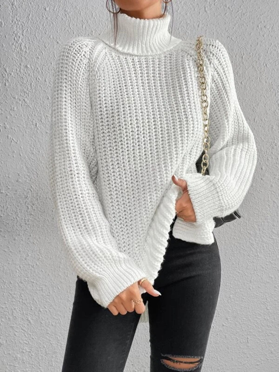 Levoire | Pull En Tricot À Col Roulé Sexy Blanc