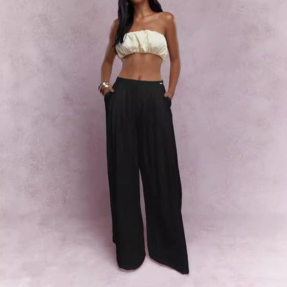 Levoire | Pantalons amples taille haute printemps été