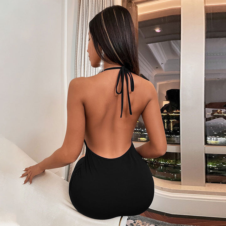 Robe mini femme avec décolleté en V profond et fronces Levoire