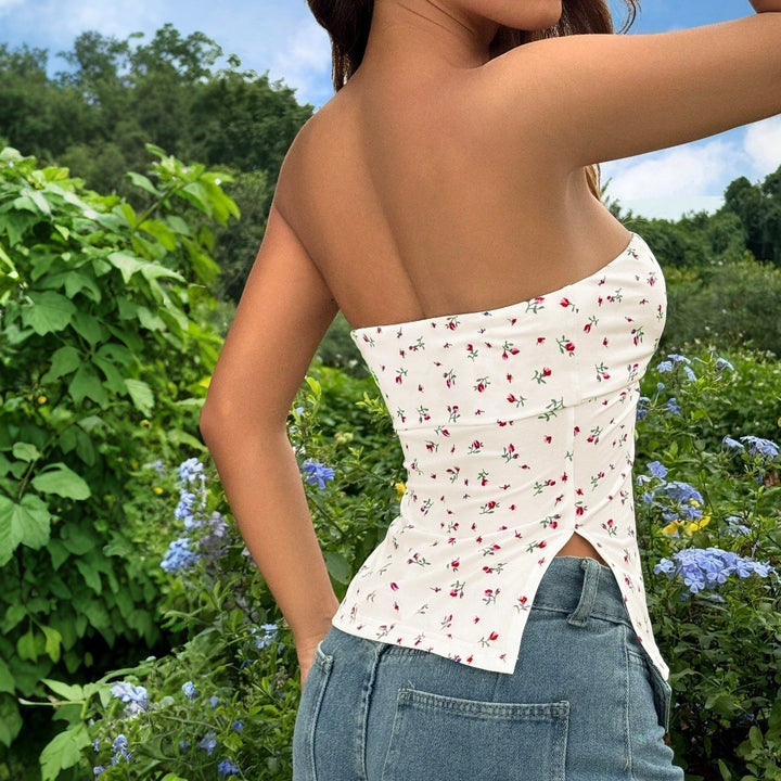 Buste durable pour femmes avec motif floral et ourlet élastique Levoire