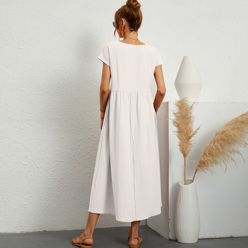 Robe maxi pour femmes avec une taille tendance et des poches latérales pratiques Levoire