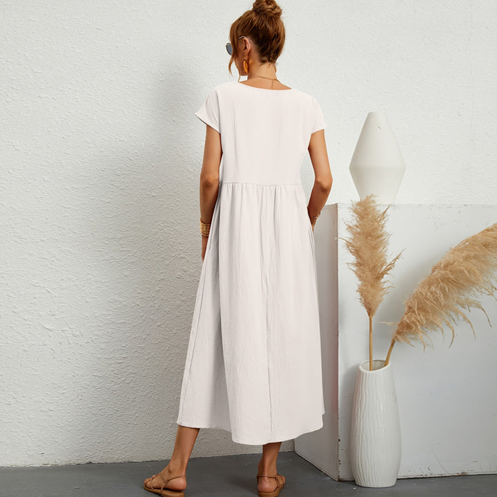 Robe maxi pour femmes avec une taille tendance et des poches latérales pratiques Levoire