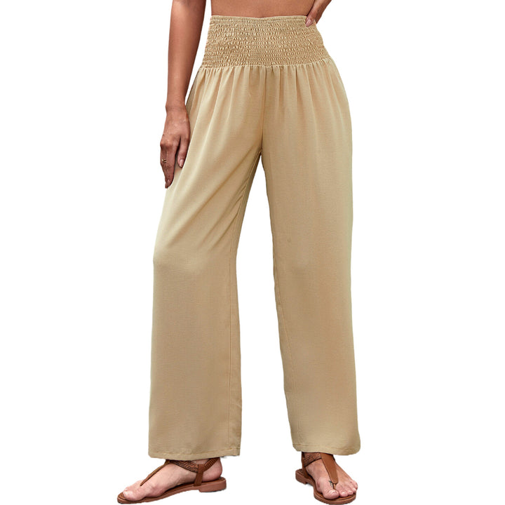 Pantalons palazzo aérés pour femmes avec taille élastique et jambes larges Levoire