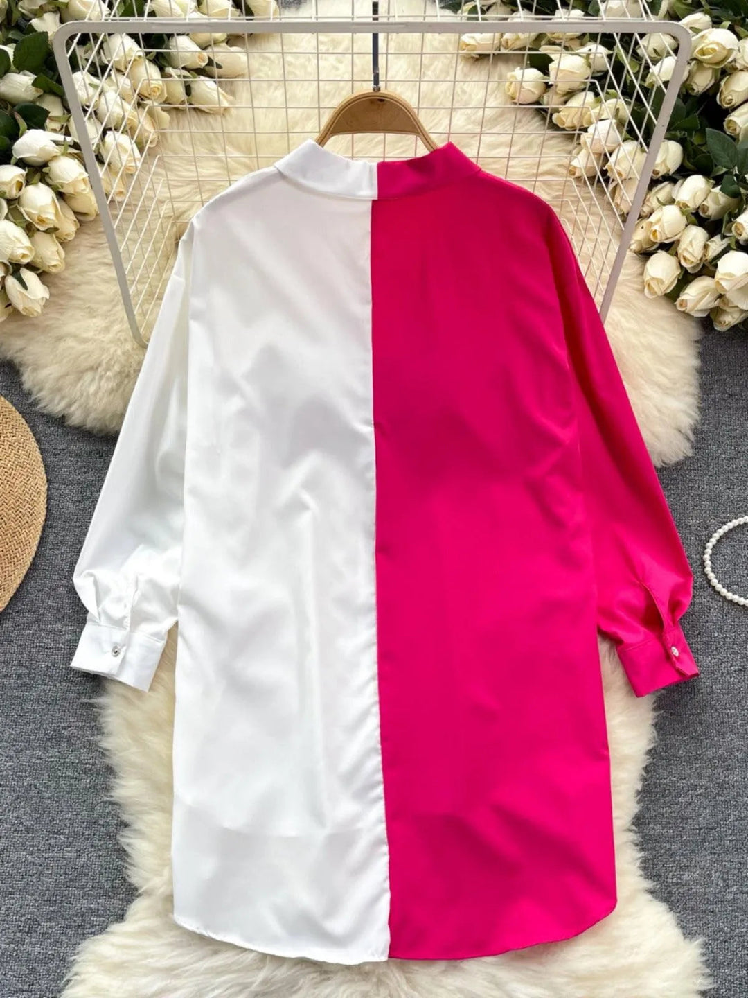 Levoire | Chemise dans des couleurs assorties avec une longueur mi-longue
