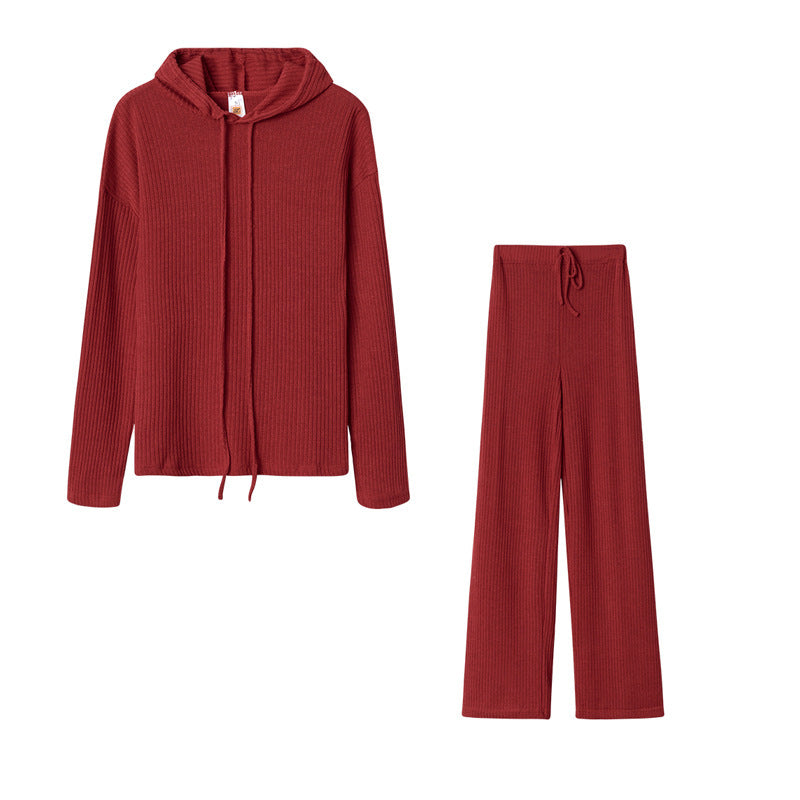 Women's Relax Suit with Hood and Wide Leg Levoire