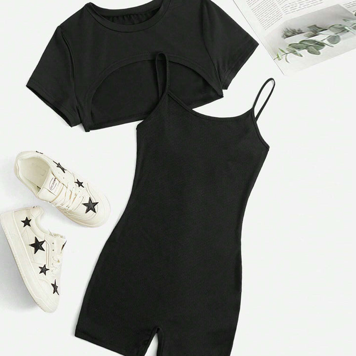 Ensemble combinaison top court et shorts pour femmes Levoire