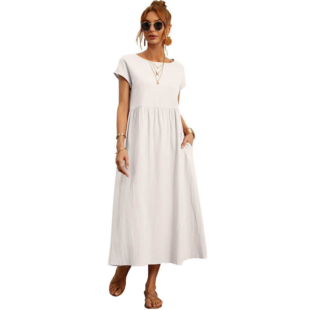 Robe maxi pour femmes avec une taille tendance et des poches latérales pratiques Levoire