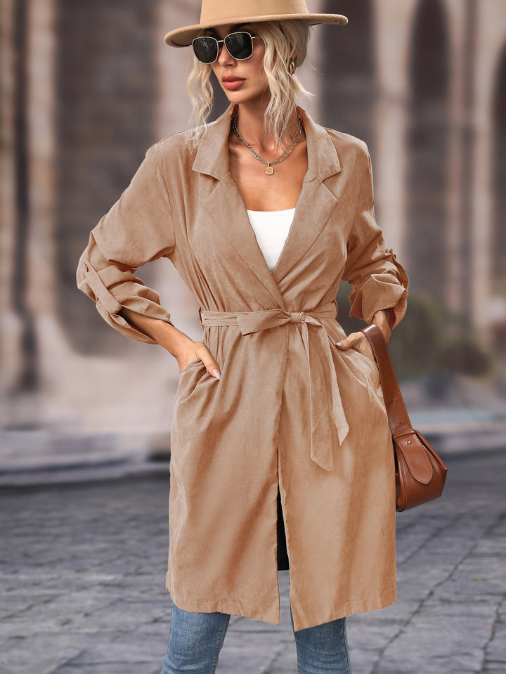 Manteau trench oversize pour femmes avec ceinture ajustable Levoire