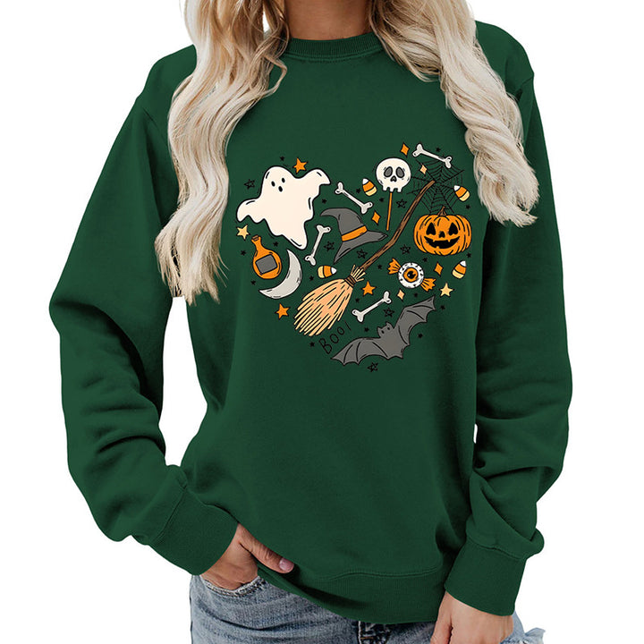 Sweatshirt d'Halloween pour femmes avec design créatif Levoire