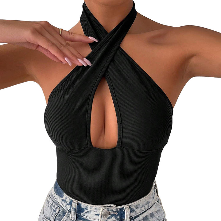 Body pour femme avec décolleté en V profond et design croisé Levoire
