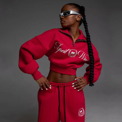 Levoire | Sweatshirt à imprimé tendance Set de pantalon en corde