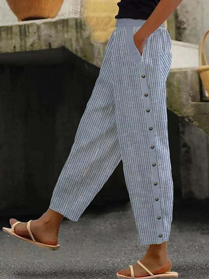 Levoire | Pantalons Confortables D'Une Douceur Céleste Bleu