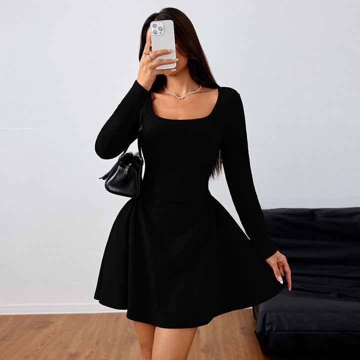 Robe mini femme avec décolleté carré et jupe évasée Levoire