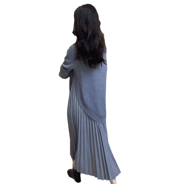 Levoire | Robe Tricot à Découpe sur le Côté Col Rond Tricot
