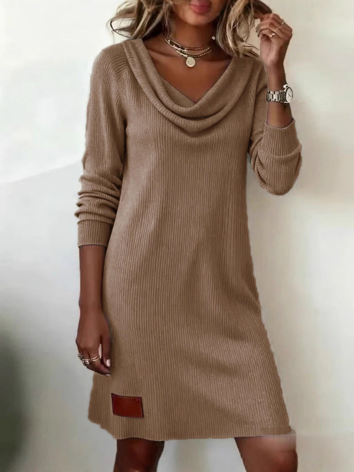 Robe tricotée pour femme avec décolleté large et manches longues Levoire