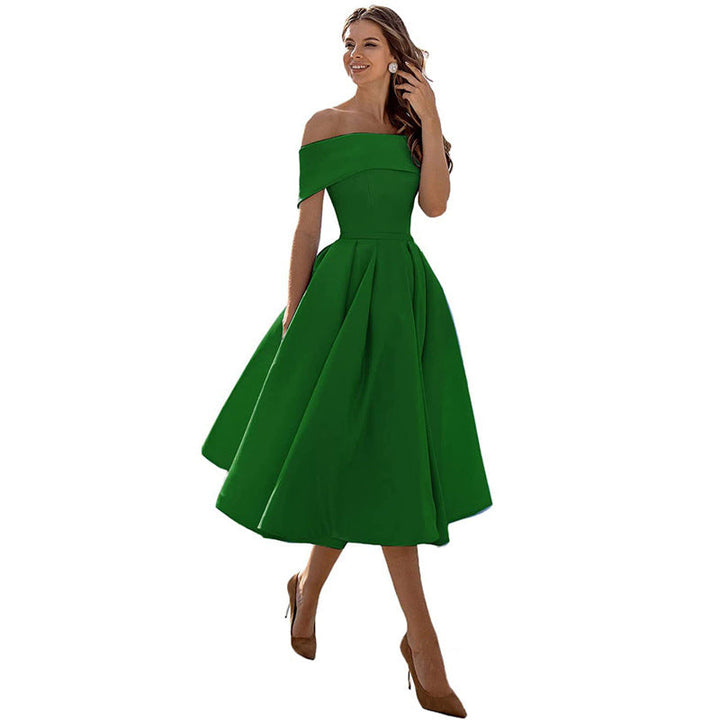 Levoire | Robe de soirée en satin sans bretelles décontractée