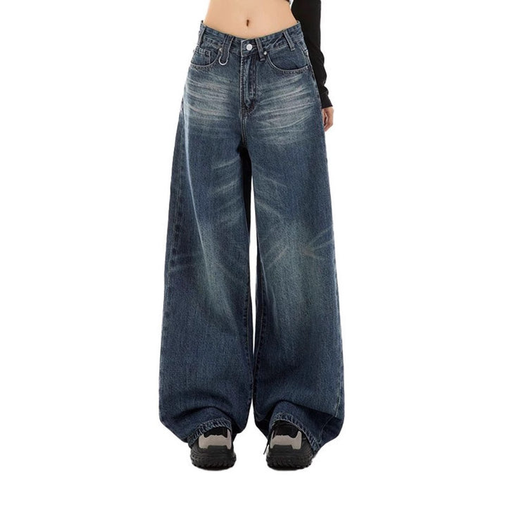 Jeans supplémentaires pour femmes au look usé tendance Levoire