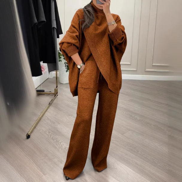 Ensemble de Pull en Tricot pour Femme et Pantalon Ample Levoire