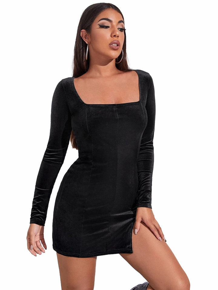 Levoire | Robe en velours Velours Robe à manches longues