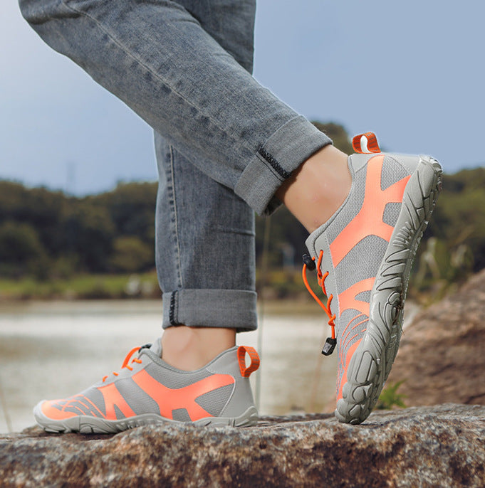 Levoire | Chaussures minimalistes de haute qualité Gris-orange