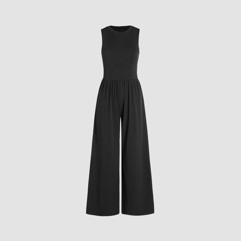 Levoire | Détente ensemble de vêtements féminin à col rond large Noir
