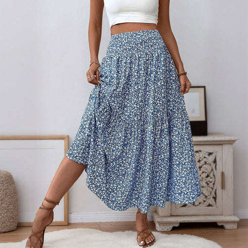 Robe maxi femme avec motifs floraux et taille élastique Levoire