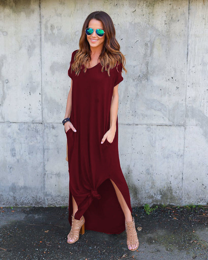 Levoire | Confortable combinaison à taille accentuée avec jambe large Rouge vin