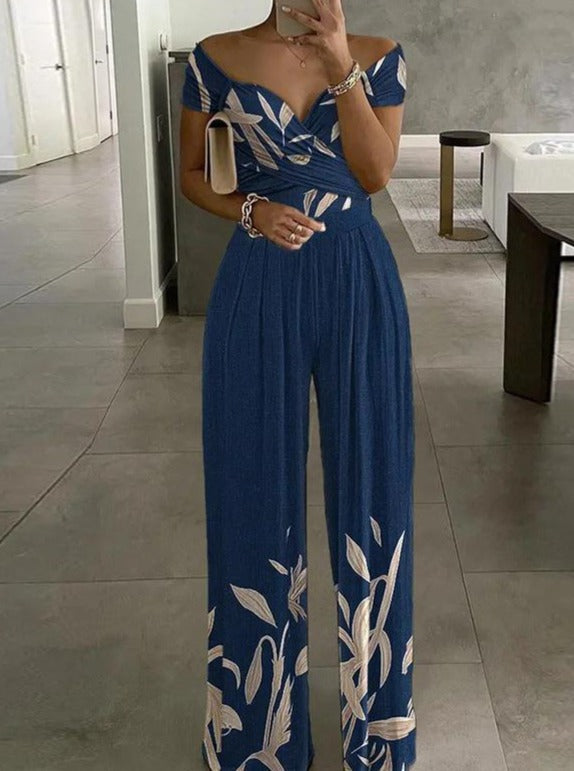 Levoire | Combinaison Large Et Fluide Avec Imprime Tendance Et Confort Absolu Bleu