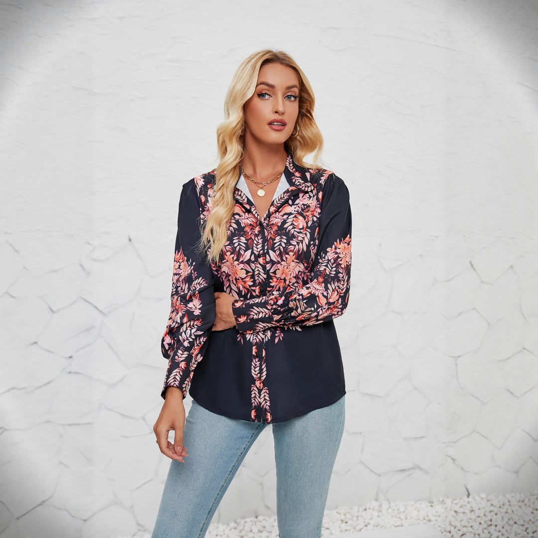 Blouses pour femmes avec des motifs floraux et des manches bouffantes élégantes Levoire