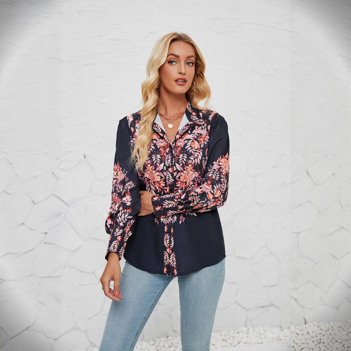 Blouses pour femmes avec des motifs floraux et des manches bouffantes élégantes Levoire