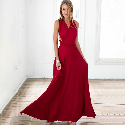 Robe maxi femme avec un design élégant enroulé et une coupe ajustée Levoire