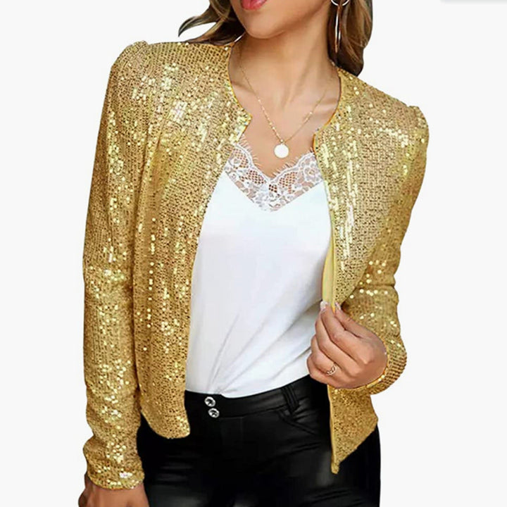 Levoire | Élégante Veste de Printemps Courte Casual Or profond