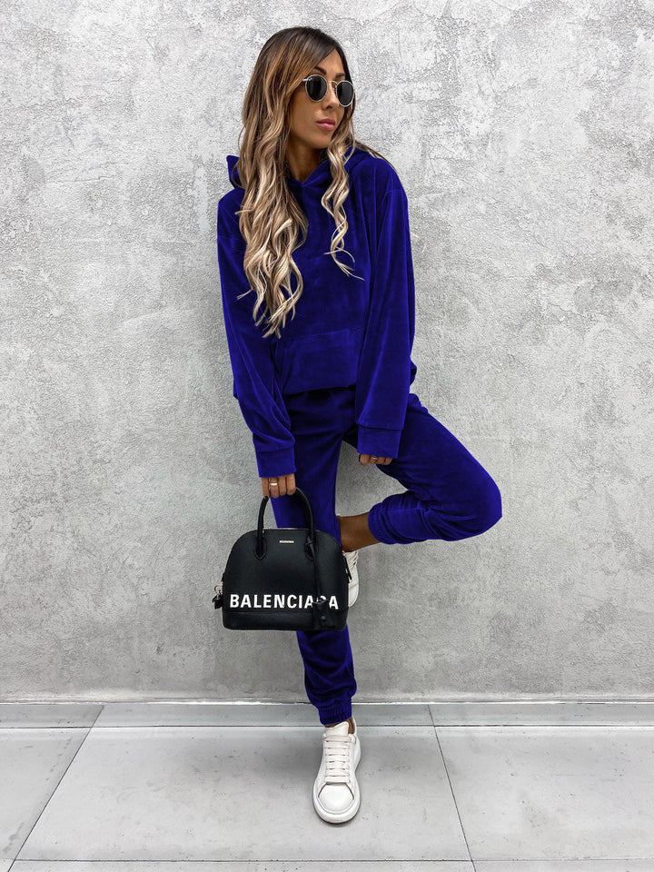Levoire | Sweatshirt Sport Pantalons Longs Ensemble Deux-pièces Bleu