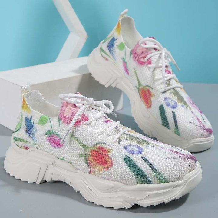 Levoire | Baskets De Tennis Larges Avec Protection Florale Pour Femmes
